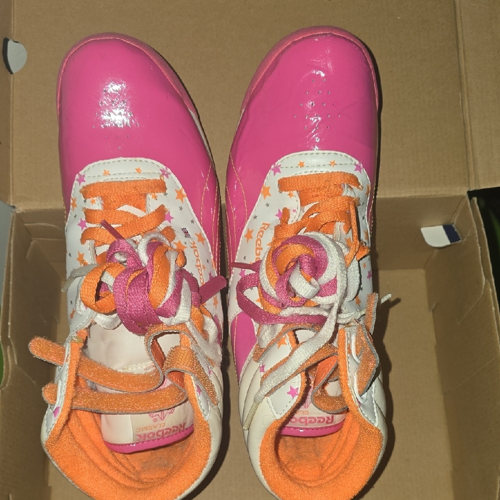 Reebok Kids Pink and Orange Sneakers